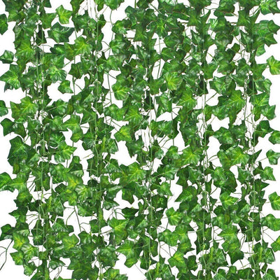 12 PCS Fake Ivy Leaves Artificial Greenery Vines for Decor Room Decor Garland