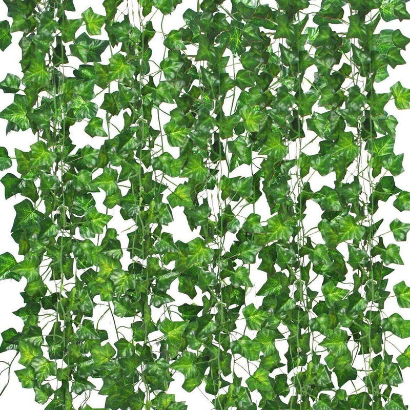 12 PCS Fake Ivy Leaves Artificial Greenery Vines for Decor Room Decor Garland