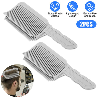 2Pcs Fading Comb Barber for Clipper Longer Hair Flat Top Haircutting Tools Salon