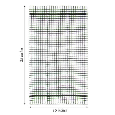 Checkered Kitchen Towels (Pack of 6), 15X25 in - Color Options, Absorbent Cotton