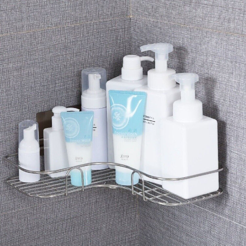 Shower Caddy Shelf Bathroom Corner Bath Storage Holder Organizer Triangular Rack