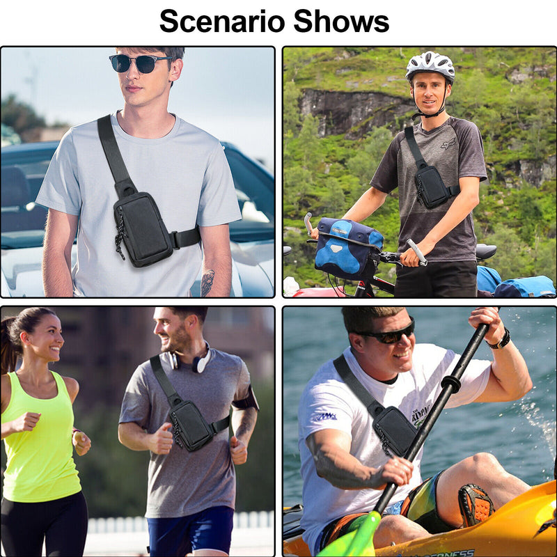 Waterproof Men Women Sling Bag Chest Cross Body Travel Sport Shoulder Backpack