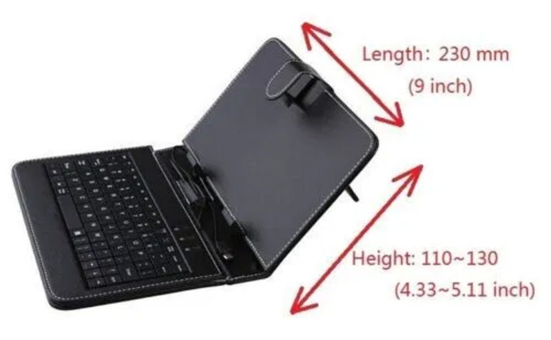Universal Micro USB Keyboard PU Leather Case Cover Stand for 7" 8" Tablet