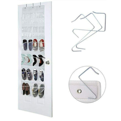 Over the Door Shoe Organizer Rack Hanging Storage Holder Hanger Bag Closet 24