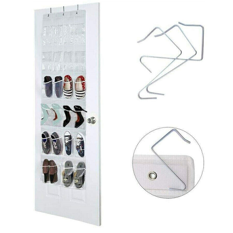 Over the Door Shoe Organizer Rack Hanging Storage Holder Hanger Bag Closet 24