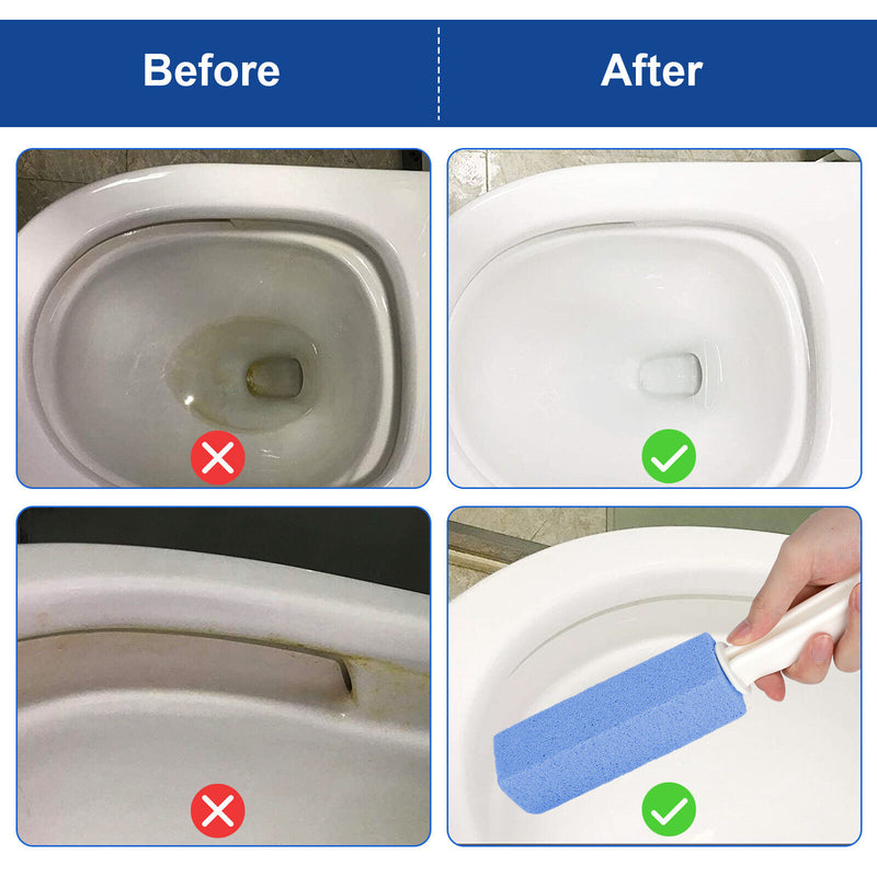 4X Heavy Duty Handle Pumice Stone Cleaner for Toilet Bathroom Hard Stain Remover