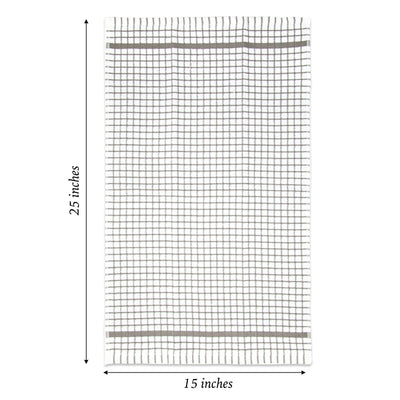 Checkered Kitchen Towels (Pack of 6), 15X25 in - Color Options, Absorbent Cotton
