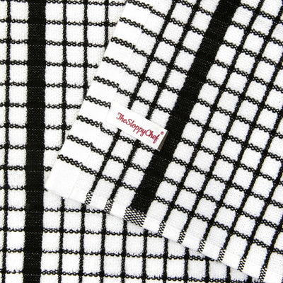 Checkered Kitchen Towels (Pack of 6), 15X25 in - Color Options, Absorbent Cotton
