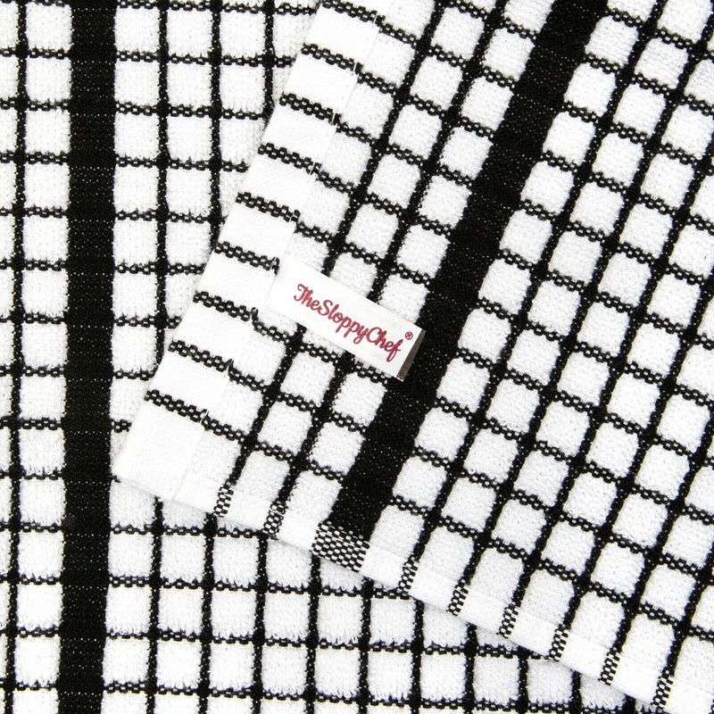 Checkered Kitchen Towels (Pack of 6), 15X25 in - Color Options, Absorbent Cotton