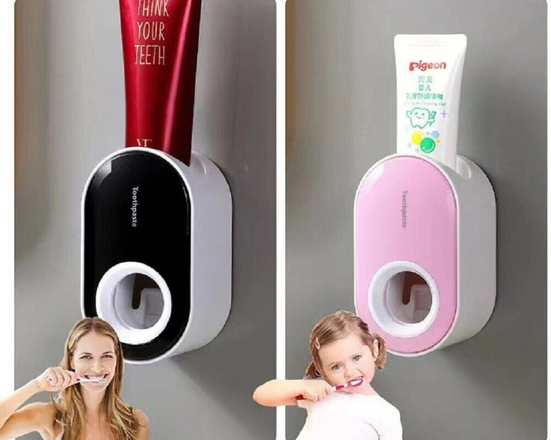 Wall Mounted Automatic Toothpaste Dispenser - Holder Squeezer for Bathroom Home