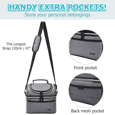 Insulated Lunch Bag Adult Lunch Box for Work School Men Women Kids Leakproof