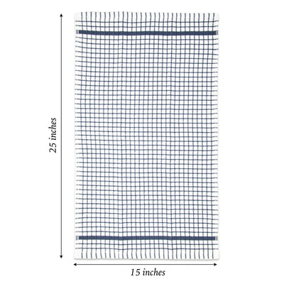 Checkered Kitchen Towels (Pack of 6), 15X25 in - Color Options, Absorbent Cotton