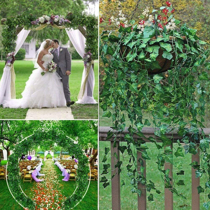 12 PCS Fake Ivy Leaves Artificial Greenery Vines for Decor Room Decor Garland