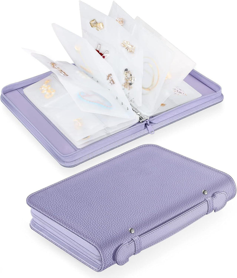 Large Capacity Jewelry Travel Organizer Case Portable Jewelry Storage Book Bag