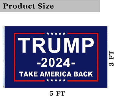 Trump 2024 Take America Back Flag Donald MAGA KAG Republican Conservative USA