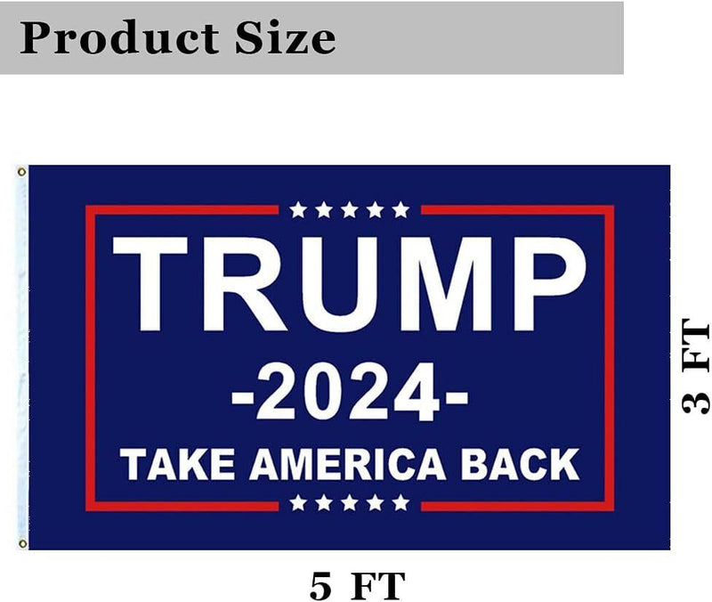 Trump 2024 Take America Back Flag Donald MAGA KAG Republican Conservative USA
