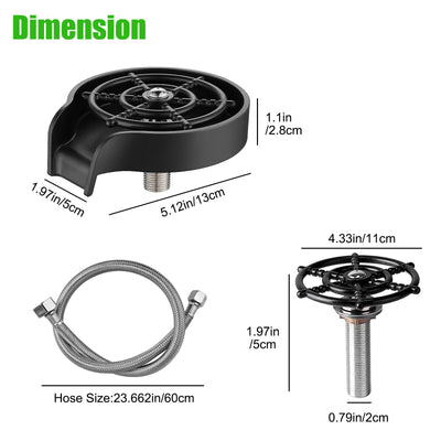 Automatic Faucet Bottle Cup Washer Bar Sink Glass Rinser Cleaner Tools