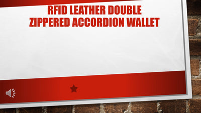 Marshal RFID Genuine Leather Credit Card Holder Accordion Wallet, Black
