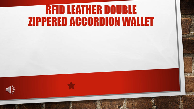 Marshal RFID Genuine Leather Credit Card Holder Accordion Wallet, Black