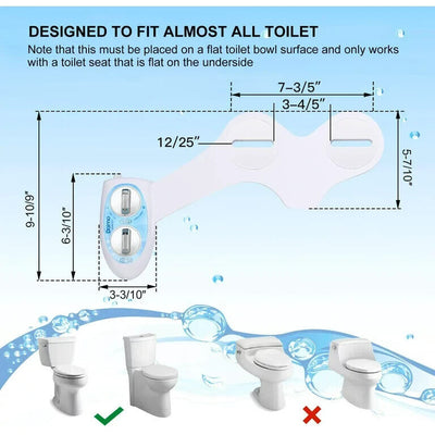 Bidet Fresh Water Spray Kit Non Electric Toilet Seat Attachment Cold Wash New