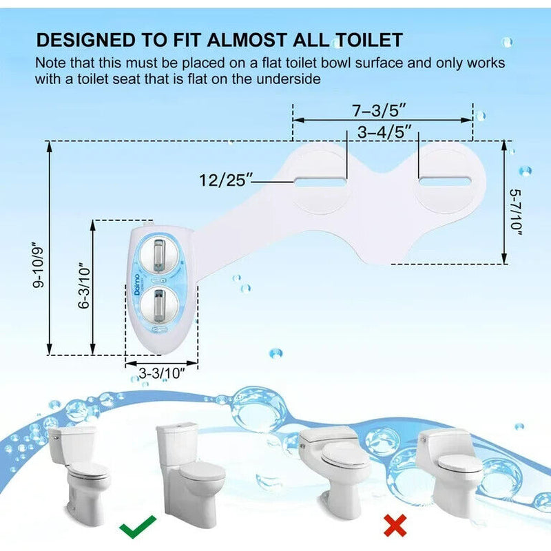 Bidet Fresh Water Spray Kit Non Electric Toilet Seat Attachment Cold Wash New