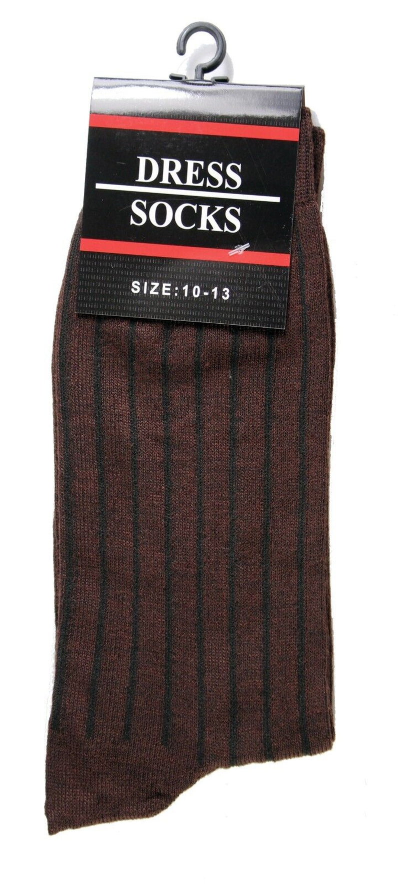 New 12 Pairs Mens Ribbed Dress Socks Fashion Casual Multi Color Black Size 10-13