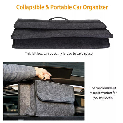 Portable Car Trunk Boot Cargo Organizer Storage Bag Collapsible SUV Truck