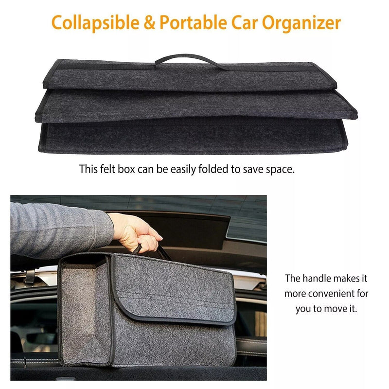 Portable Car Trunk Boot Cargo Organizer Storage Bag Collapsible SUV Truck