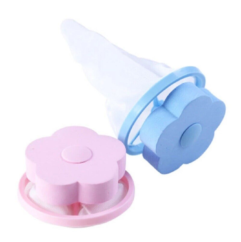 2 Piece Reusable Laundry Lint & Pet Hair Remover - Floating Mesh Bag Catcher