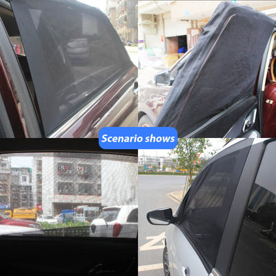 4PCS Car Side Window Sun Shade Cover Visor Mesh Shield UV Block Sunshade Screen