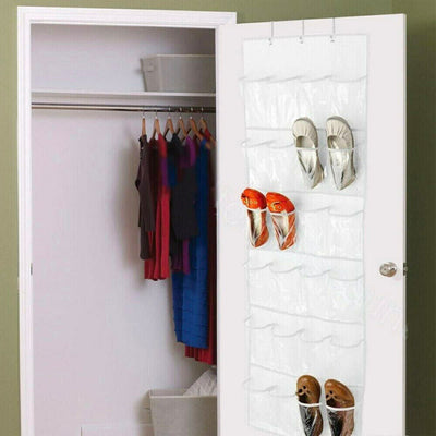 Over the Door Shoe Organizer Rack Hanging Storage Holder Hanger Bag Closet 24