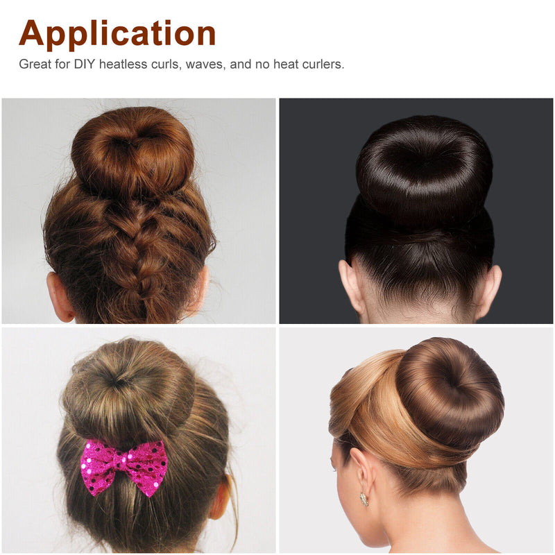 Hair Donut Bun Maker Magic Styling French Chignon Ballet Sock Updo DIY Tool 4PCS