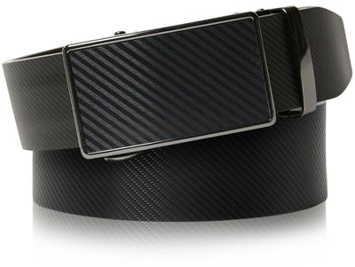 Genuine Leather Mens Ratchet Belt Belts for Men Adjustable Automatic Buckle