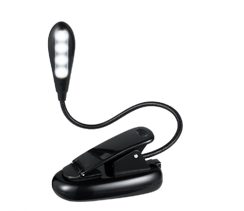 Flexible Clip-On LED Light Lamp - for Book Reading Tablet Laptop PC Ereader