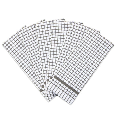 Checkered Kitchen Towels (Pack of 6), 15X25 in - Color Options, Absorbent Cotton