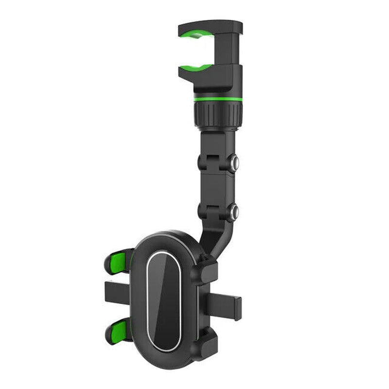 360° Car Phone Holder Rotatable and Retractable Rearview Mirror Universal Mount