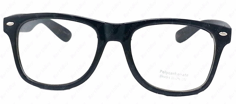 New Mens Women Clear Lens Cat Eye Black Frame Fashion Glasses Nerd Retro Eyewear