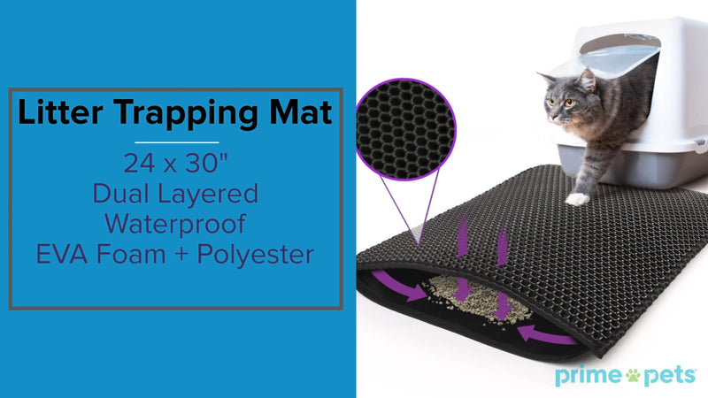 Kitty Cat Litter Mat Trapping Honeycomb Double Layer Design Waterproof 24X15&