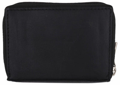 Marshal RFID Genuine Leather Credit Card Holder Accordion Wallet, Black