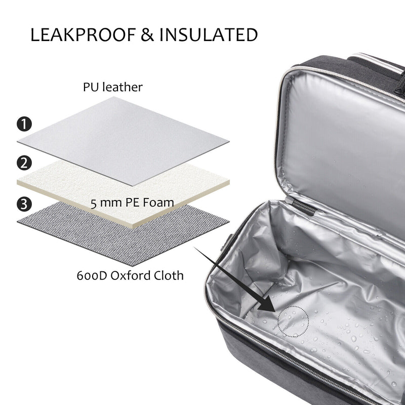 Insulated Lunch Bag Adult Lunch Box for Work School Men Women Kids Leakproof