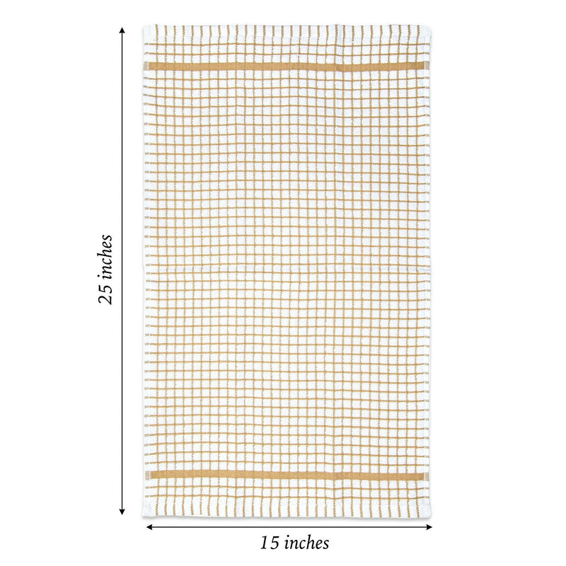 Checkered Kitchen Towels (Pack of 6), 15X25 in - Color Options, Absorbent Cotton