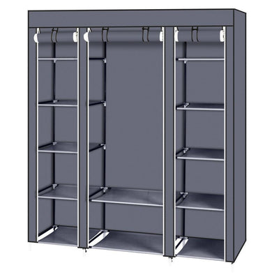 Portable Closet Wardrobe Clothes Rack Storage Organizer Shelf Water-Proof Fabric