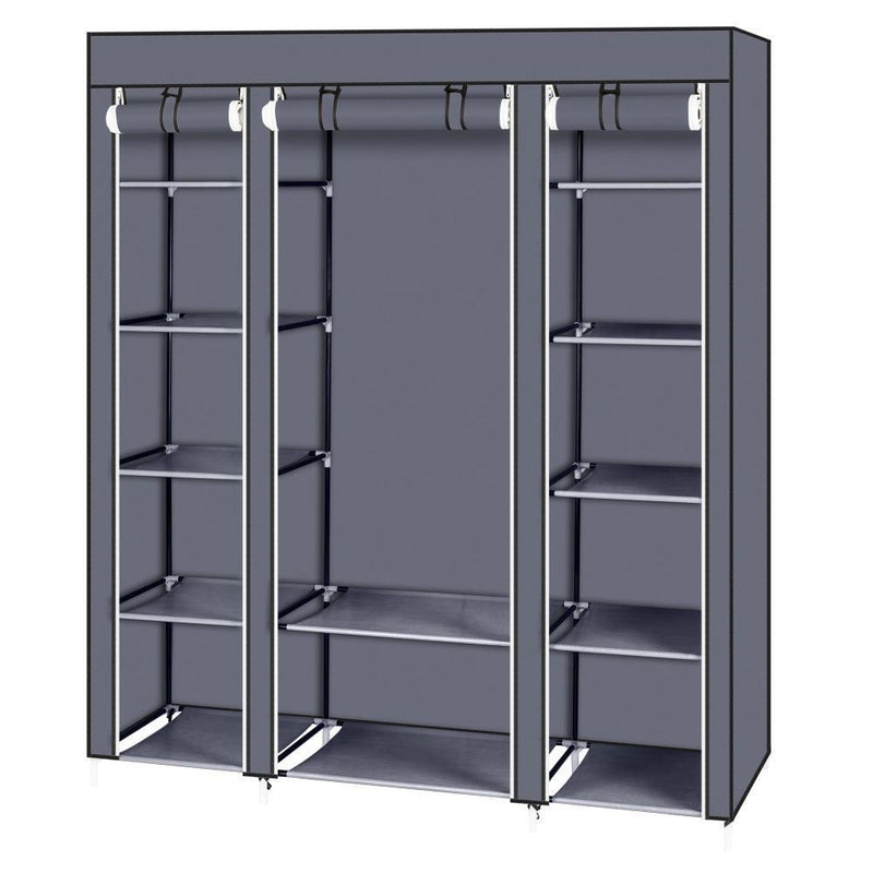 Portable Closet Wardrobe Clothes Rack Storage Organizer Shelf Water-Proof Fabric