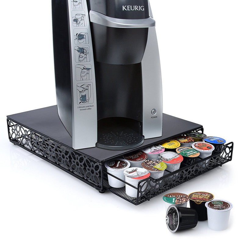 42 K Cup Sliding under Brewer Storage Drawer K-Cups Holder Keurig Organizer