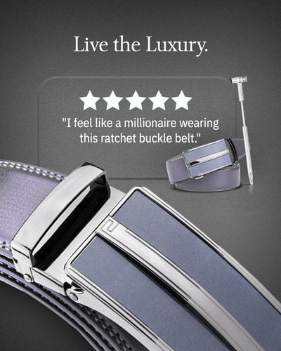 Microfiber Leather Mens Ratchet Belt Belts for Men Adjustable Automatic Buckle