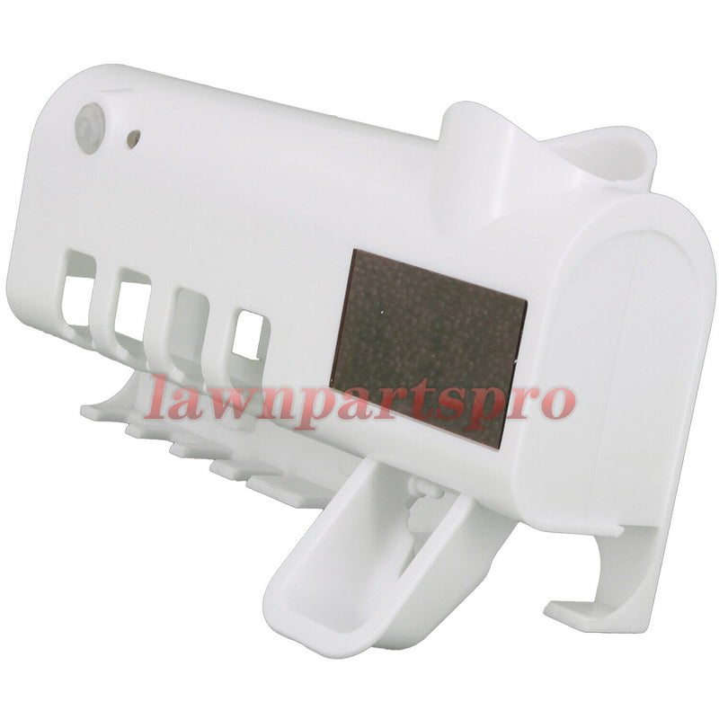 4 Toothbrush Holder Set UV Light Cleaner Automatic Wall Toothpaste Dispenser US