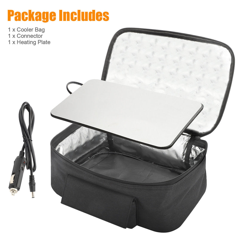 12V Car Portable Food Heating Lunch Box Electric Heater Warming Bag for Trucks
