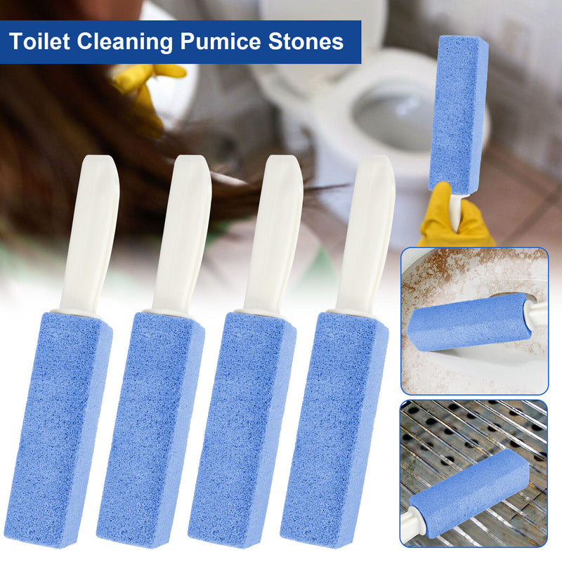 4X Heavy Duty Handle Pumice Stone Cleaner for Toilet Bathroom Hard Stain Remover