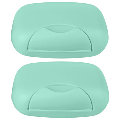 2PCS Soap Holder Box Dish Case Shower Bathroom Travel Storage Container Portable