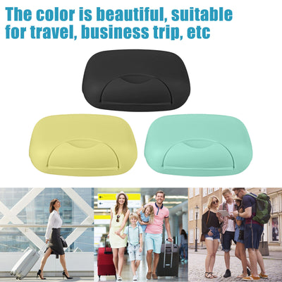 2PCS Soap Holder Box Dish Case Shower Bathroom Travel Storage Container Portable